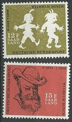 SAARLAND 1958 Mi-Nr. 429/30 ** MNH