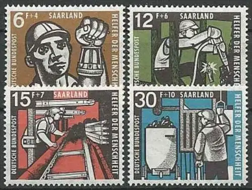 SAARLAND 1957 Mi-Nr. 404/07 ** MNH