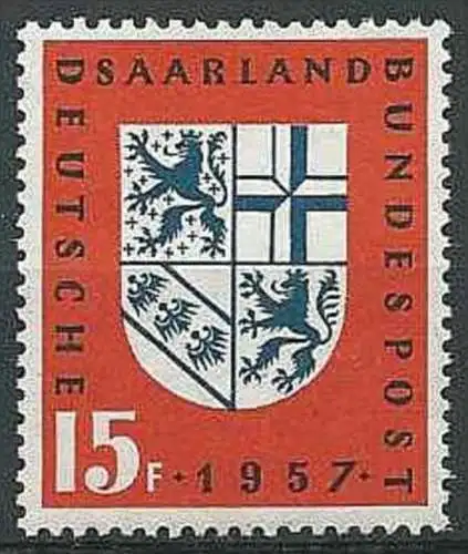 SAARLAND 1957 Mi-Nr. 379 ** MNH