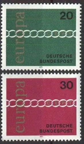 DEUTSCHLAND 1971 Mi-Nr. 675/76 ** MNH