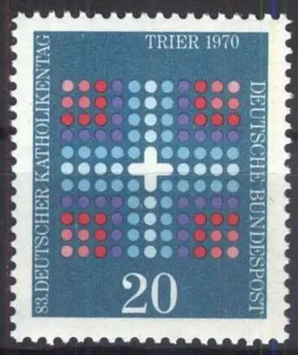 DEUTSCHLAND 1970 Mi-Nr. 648 ** MNH