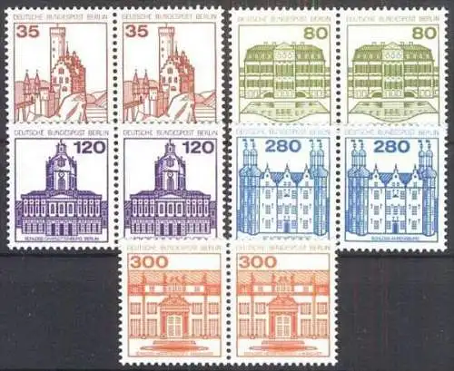 BERLIN 1982 Mi-Nr. 673/77 waagerechte Paare ** MNH