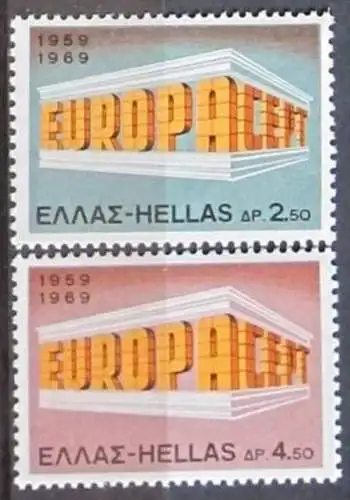 GRIECHENLAND 1969 Mi-Nr. 1004/05 ** MNH