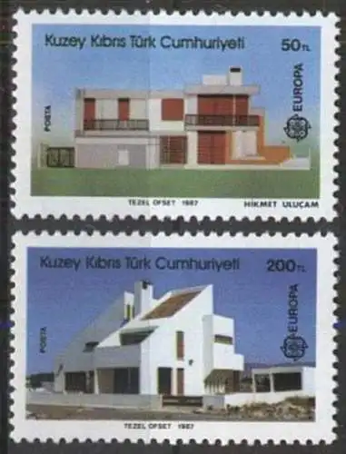 TÜRK. ZYPERN 1987 Mi-Nr. 205/06 A ** MNH - CEPT