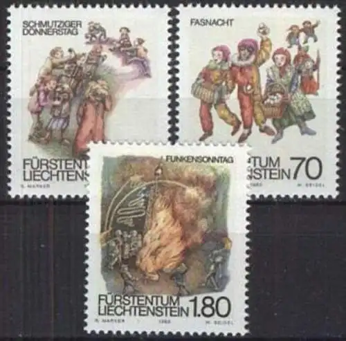 LIECHTENSTEIN 1983 Mi-Nr. 818/20 ** MNH