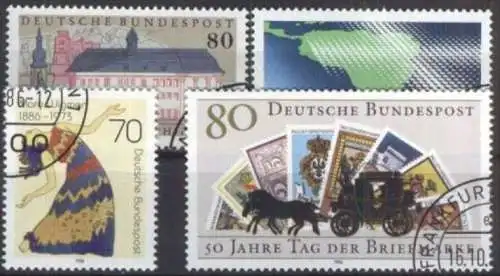 DEUTSCHLAND 1986 Mi-Nr. 1299, 1300, 1301, 1302 o used - aus Abo