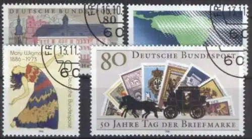 DEUTSCHLAND 1986 Mi-Nr. 1299, 1300, 1301, 1302 o used - aus Abo