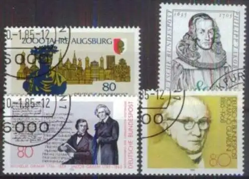 DEUTSCHLAND 1985 Mi-Nr. 1234, 1235, 1236, 1237 o used - aus Abo