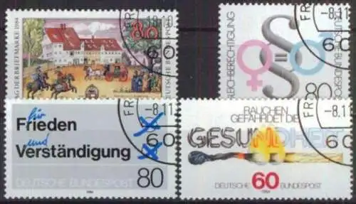 DEUTSCHLAND 1984 Mi-Nr. 1229, 1230, 1231, 1232 o used - aus Abo