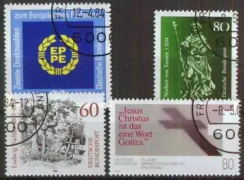 DEUTSCHLAND 1984 Mi-Nr. 1209, 1212, 1213, 1214  o used - aus Abo