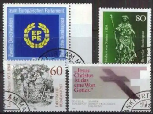 DEUTSCHLAND 1984 Mi-Nr. 1209, 1212, 1213, 1214  o used - aus Abo