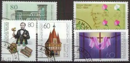 DEUTSCHLAND 1984 Mi-Nr. 1197, 1198, 1199, 1200, 1201  o used - aus Abo