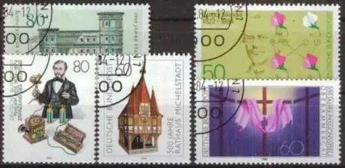 DEUTSCHLAND 1984 Mi-Nr. 1197, 1198, 1199, 1200, 1201  o used - aus Abo