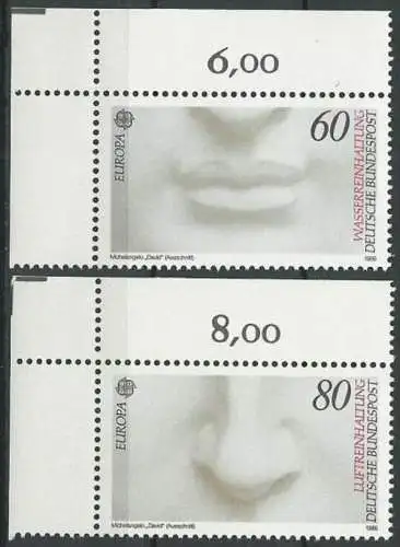 DEUTSCHLAND 1986 Mi-Nr. 1278/79 Eckrand ** MNH