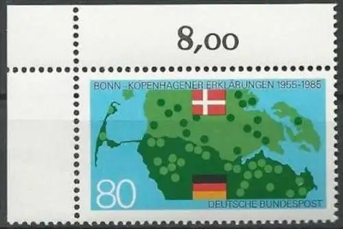 DEUTSCHLAND 1985 Mi-Nr. 1241 Eckrand ** MNH