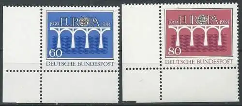 DEUTSCHLAND 1984 Mi-Nr. 1210/11 Eckrand ** MNH