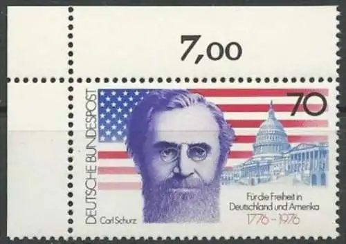 DEUTSCHLAND 1976 Mi-Nr. 895 Eckrand ** MNH