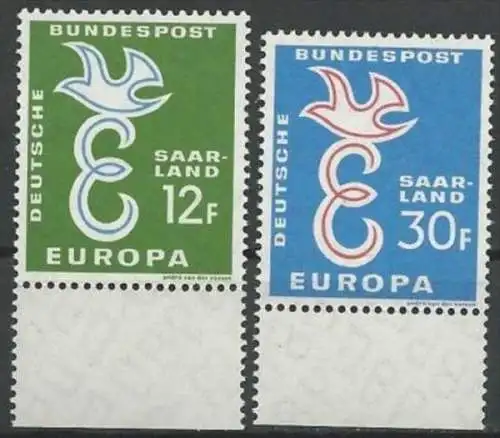 SAARLAND 1958 Mi-Nr. 439/40 ** MNH