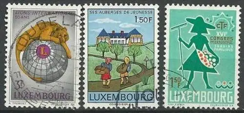 LUXEMBURG 1967 Mi-Nr. 750 + 753 + 756 o used