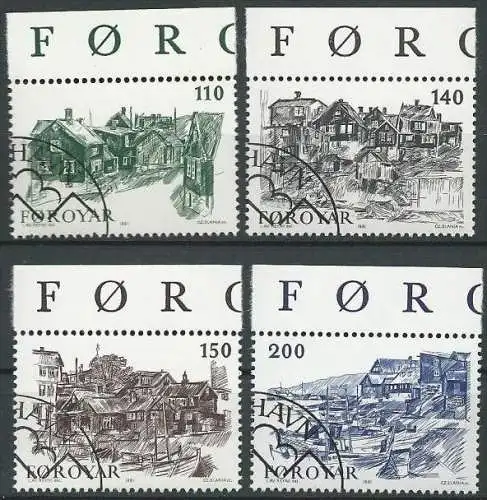 FÄRÖER 1981 Mi-Nr. 59/62 o used - aus Abo