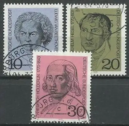 DEUTSCHLAND 1970 Mi-Nr. 616/18 o used