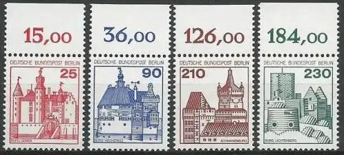 BERLIN 1978 Mi-Nr. 587/90 vom Oberrand ** MNH