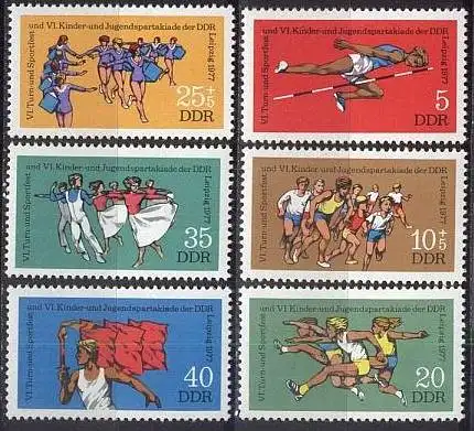 DDR 1977 Mi-Nr. 2241/46 ** MNH