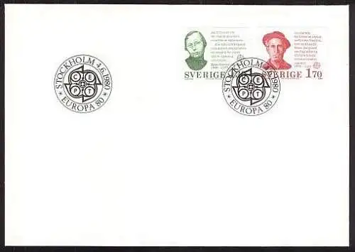 SCHWEDEN 1980 Mi-Nr. 1106/07 FDC