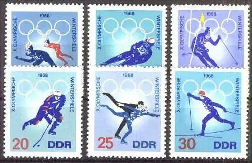 DDR 1968 Mi-Nr. 1335/40 ** MNH