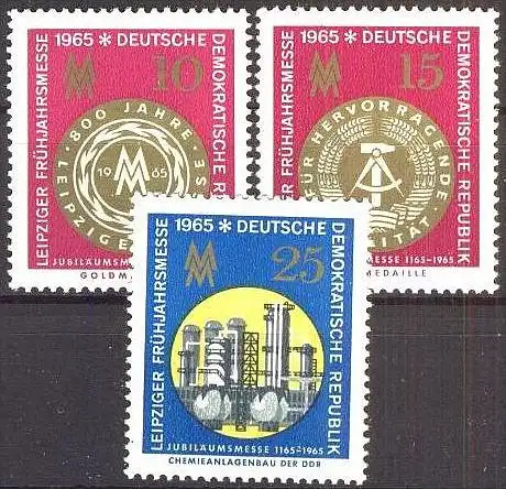 DDR 1965 Mi-Nr. 1090/92 ** MNH