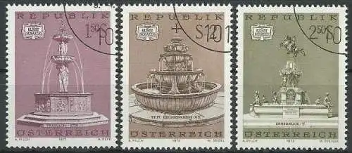 ÖSTERREICH 1972 Mi-Nr. 1382/84 o used - aus Abo