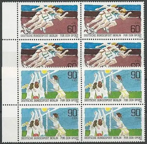 BERLIN 1982 Mi-Nr. 664/65 Viererblocks ** MNH