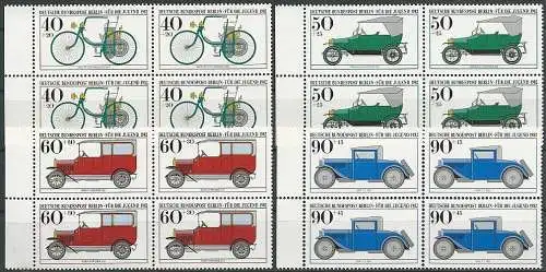 BERLIN 1982 Mi-Nr. 660/63 Viererblocks ** MNH