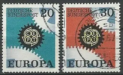 DEUTSCHLAND 1967 Mi-Nr. 533/34 o used