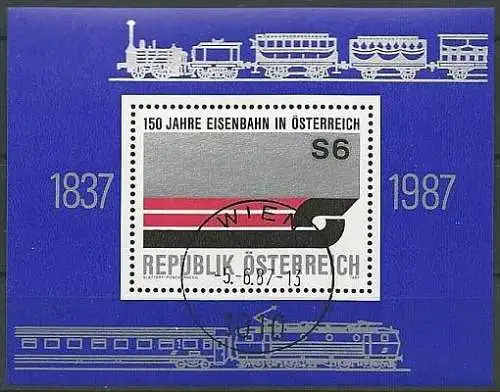 ÖSTERREICH 1987 Mi-Nr. Block 9 o used - aus Abo