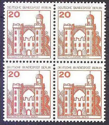 BERLIN 1977 Mi-Nr. 533 Viererblock ** MNH