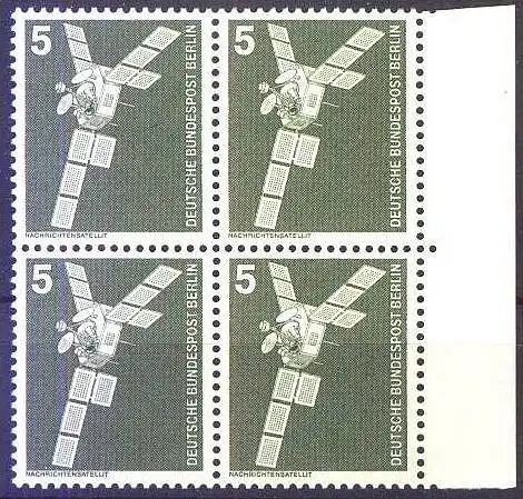 BERLIN 1975 Mi-Nr. 494 Viererblock vom Rand ** MNH