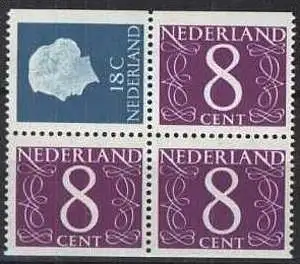 NIEDERLANDE 1965 Mi-Nr. W 3 Zusammendruck ** MNH