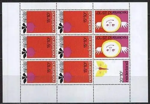 NIEDERLANDE 1971 Mi-Nr. Block 10 ** MNH