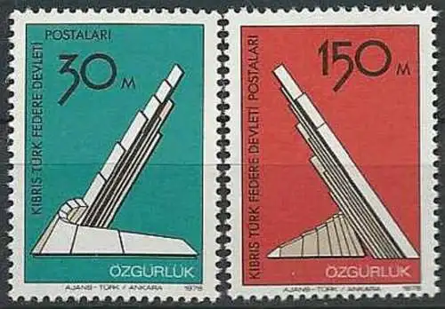 TÜRK. ZYPERN 1976 Mi-Nr. 39/40 ** MNH