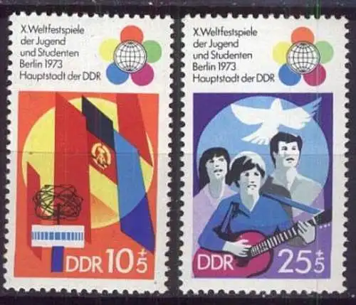 DDR 1973 Mi-Nr. 1829/30 ** MNH