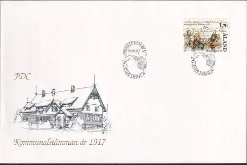 ALAND 1987 Mi-Nr. 25 FDC