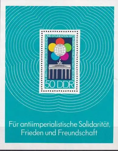 DDR 1973 Mi-Nr. Block 38 ** MNH