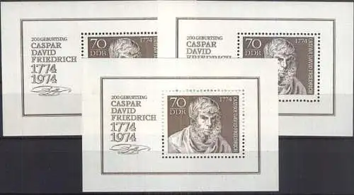 DDR 1974 Mi-Nr. Block 40 3 Stück ** MNH