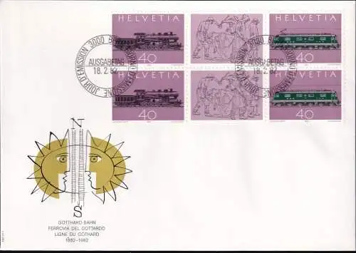 SCHWEIZ 1982 Mi-Nr. 1214/15 Zusammendruck FDC