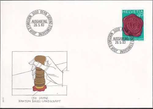 SCHWEIZ 1983 Mi-Nr. 1255 FDC