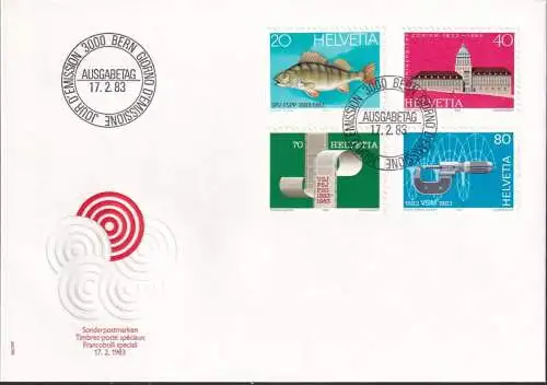 SCHWEIZ 1983 Mi-Nr. 1245/48 FDC