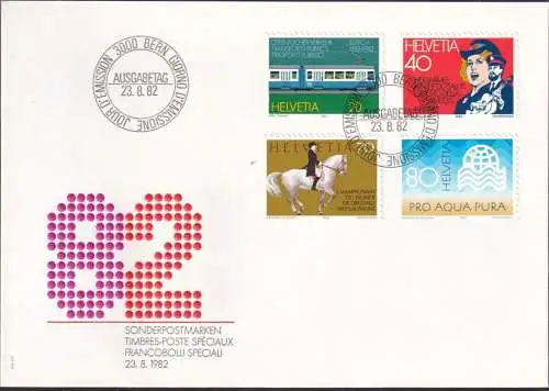 SCHWEIZ 1982 Mi-Nr. 1232/35 FDC