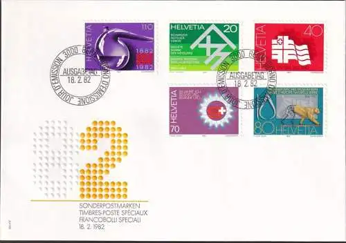 SCHWEIZ 1982 Mi-Nr. 1216/20 FDC