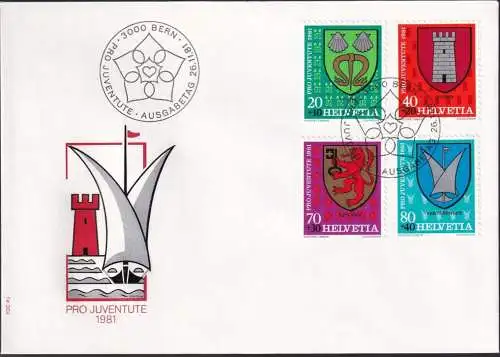 SCHWEIZ 1981 Mi-Nr. 1210/13 FDC